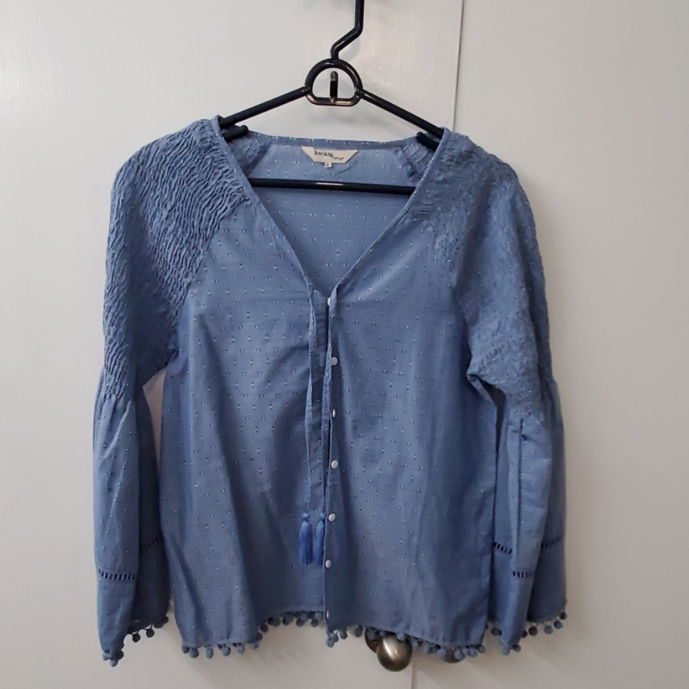 Rocks and Indigo women's long sleeve top sz L